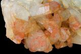 Natural, Red Quartz Crystal Cluster - Morocco #153767-1